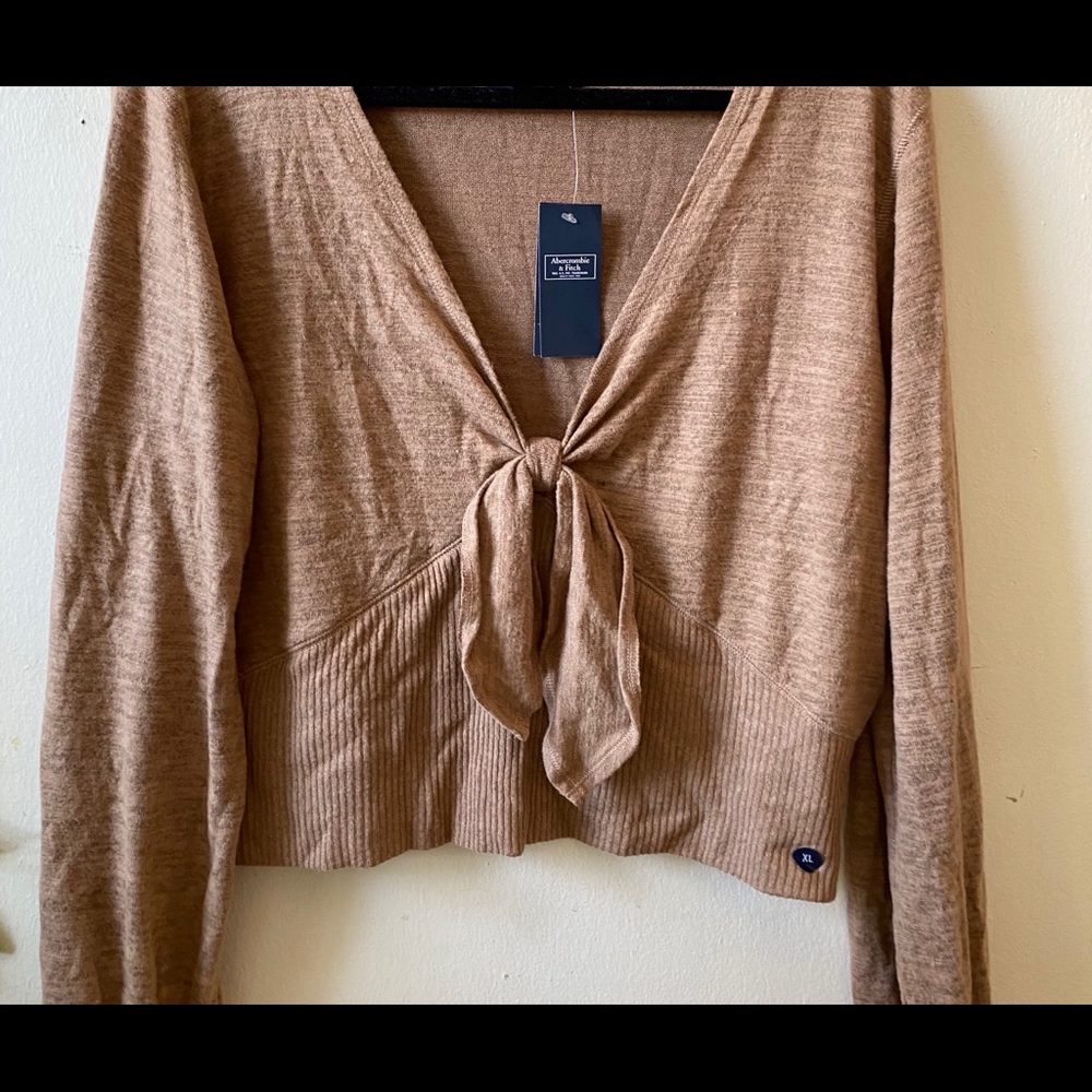 Abercrombie & Fitch soft sweater with bow & deep V